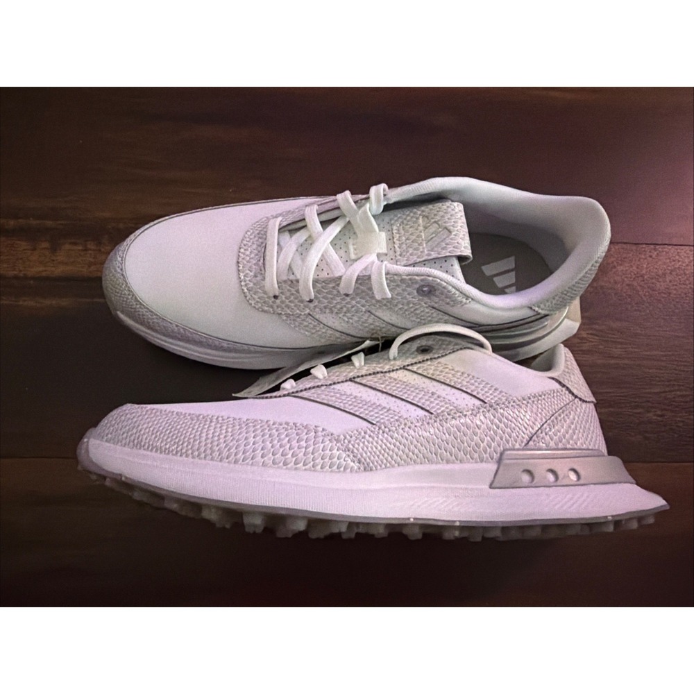 New Adidas Womens S2G SL 25 Leather Spikeless Golf Shoes Size 7 White Silver